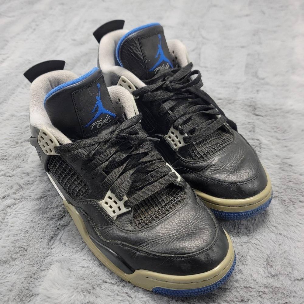 Air‎ Jordan 4 Retro Motorsports Alternate Shoes Mens 10.5 Black Sneakers